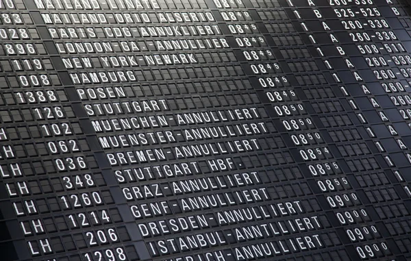 Timeboard aeroporto — Foto Stock