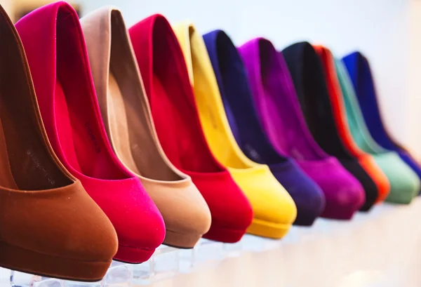 Colorful leather shoes Royalty Free Stock Photos
