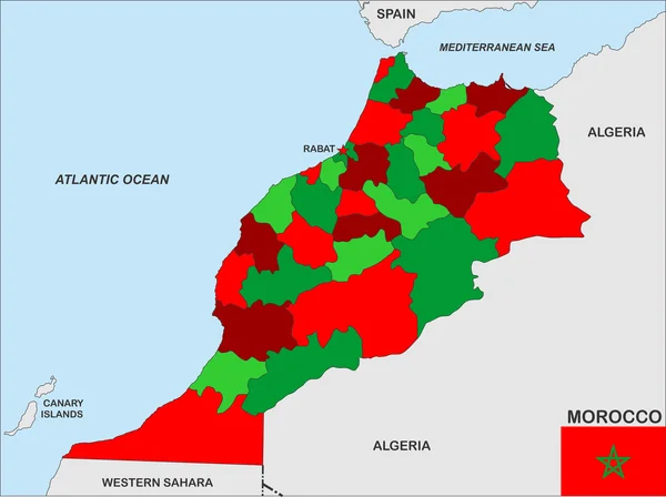 Marocco Mappa — Foto Stock