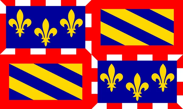 Flaga Burgundia — Zdjęcie stockowe