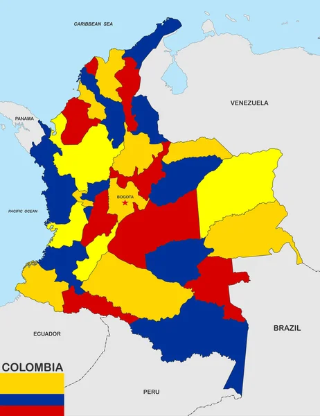 Colombia Mapa —  Fotos de Stock