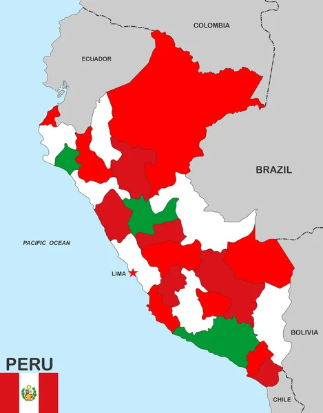 Peru Karte — Stockfoto