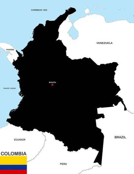 Mapa da Colômbia — Fotografia de Stock