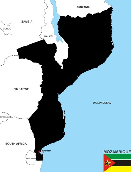 Mozambique map — Stock Photo, Image