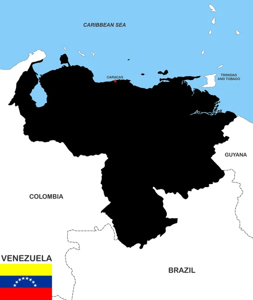 Kaart van Venezuela — Stockfoto