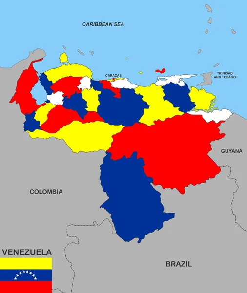 Kaart van Venezuela — Stockfoto