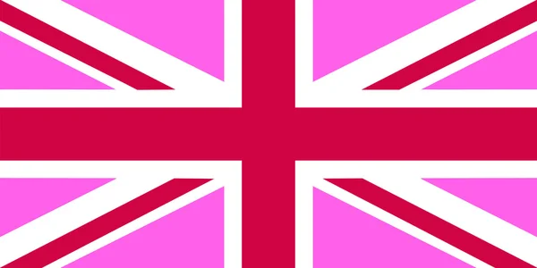 Розовый флаг Великобритании — стоковое фото