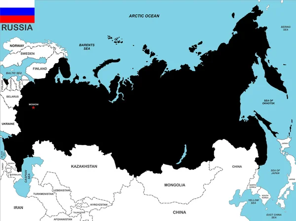 Rusia Mapa —  Fotos de Stock