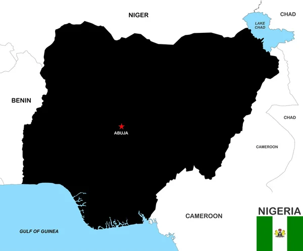 Nigeria Mapa —  Fotos de Stock