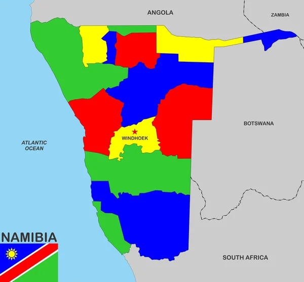 Namibia Mapa — Foto de Stock