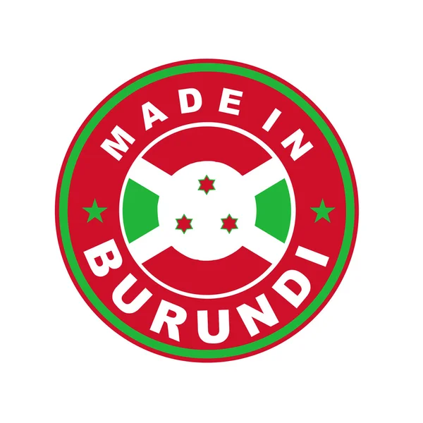 Gefertigt in Burundi — Stockfoto