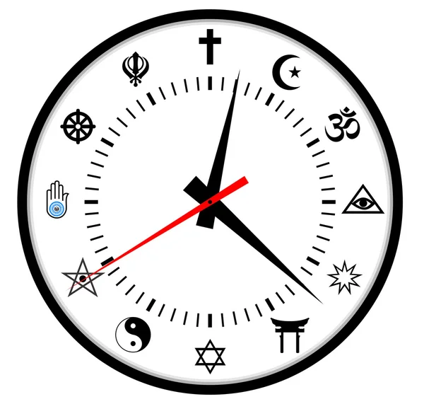 Часы религии — стоковое фото