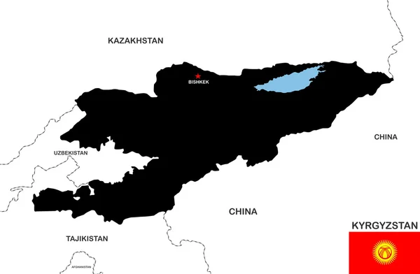 Kirguistán Mapa —  Fotos de Stock