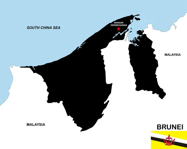 Brunei map — Stock Photo, Image