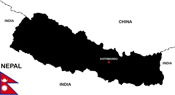 Nepal Mapa — Foto de Stock