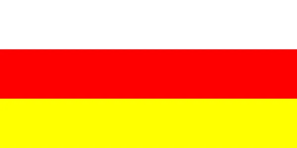 Прапор Північної Осетії — стокове фото