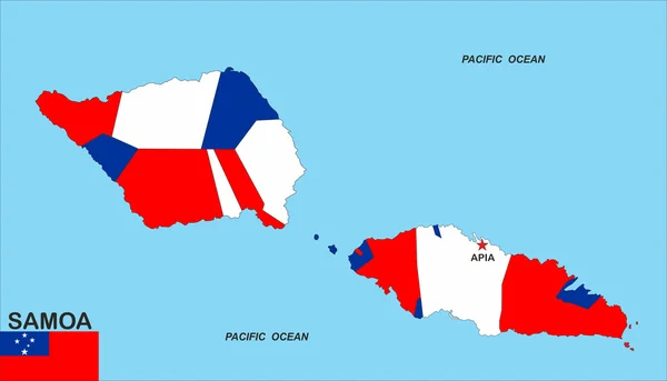Samoa mapa — Stock fotografie