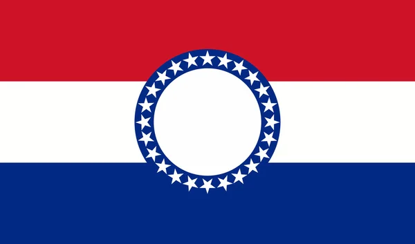密苏里州州旗 — 图库照片