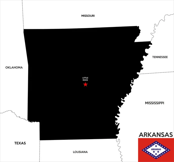 Staatskaart van Arkansas — Stockfoto