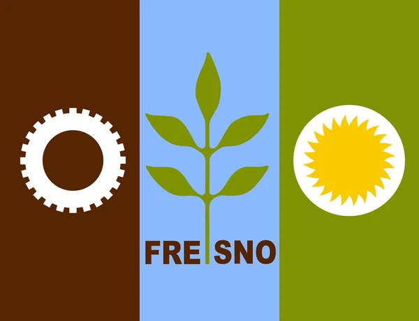 Fresno şehir bayrağı — Stok fotoğraf