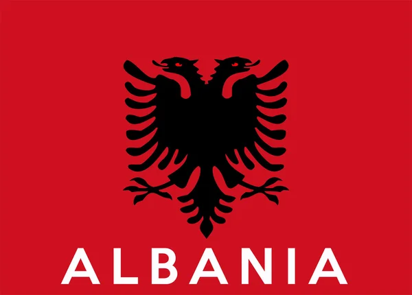 Vlag van Albanië — Stockfoto