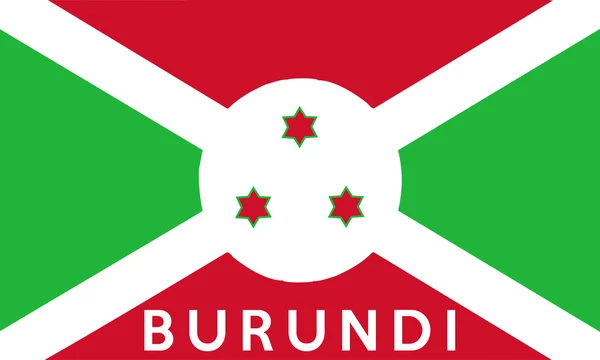 Burundská vlajka — Stock fotografie