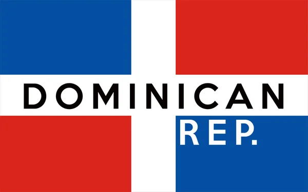 Flag of dominican republic — Stock Photo, Image