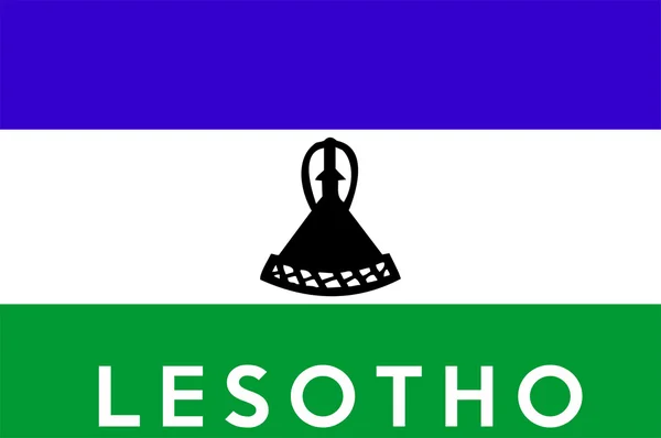 Flaga lesotho — Zdjęcie stockowe