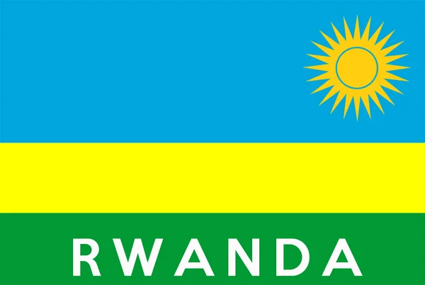 Flagga rwanda — Stockfoto