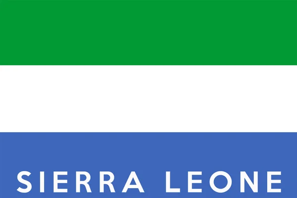 Flaga siera Leone — Zdjęcie stockowe