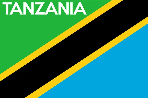 Bandeira de tanzania — Fotografia de Stock