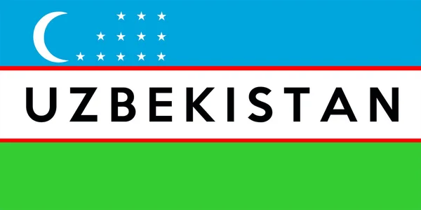 Usbekistans flagg – stockfoto