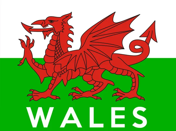 Vlag van Wales — Stockfoto