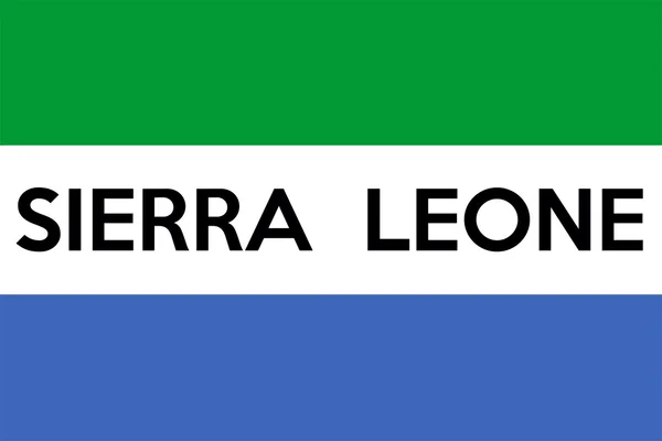 Flagge von siera leone — Stockfoto