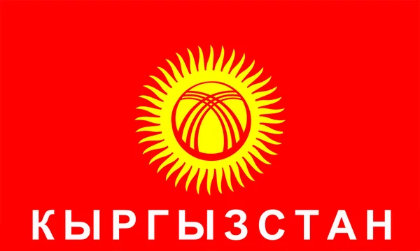 吉尔吉斯斯坦的旗子 — 图库照片