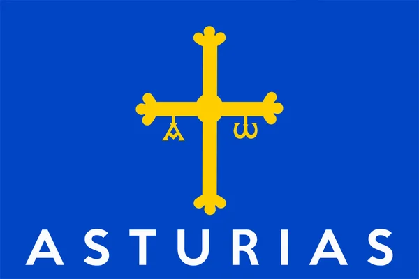 Flaga Asturii — Zdjęcie stockowe