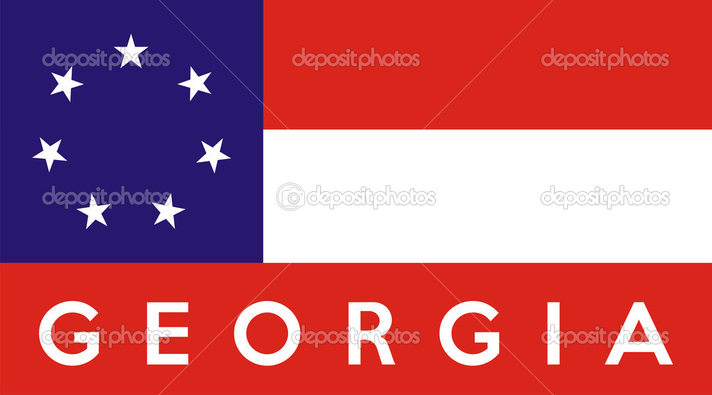 Флаг штата Джорджия — стоковое фото