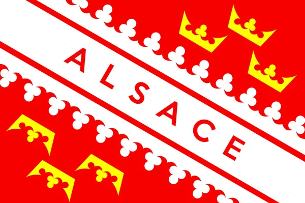 Alsace flagga — Stockfoto