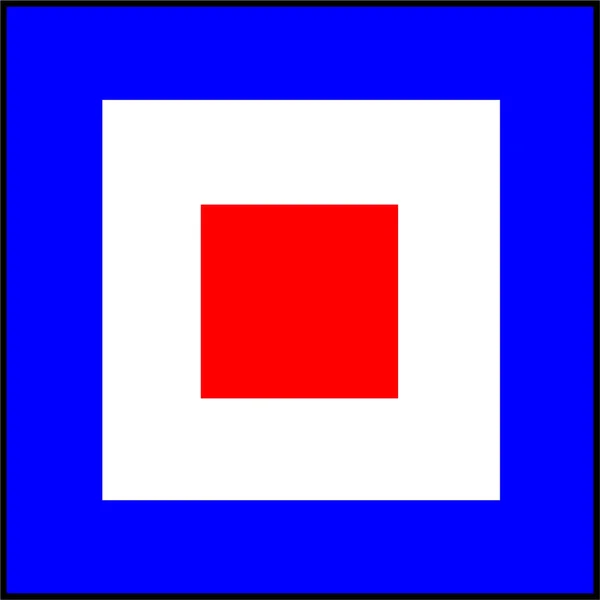 Международный морской сигнальный флаг — стоковое фото