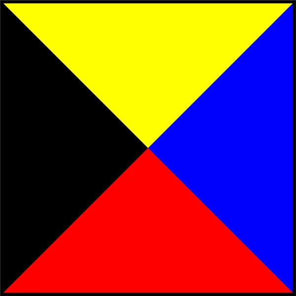 Bandeira do sinal marítimo internacional — Fotografia de Stock