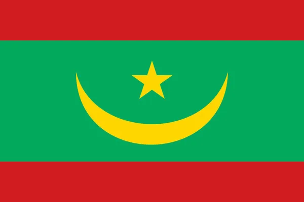 Mauritania País Nuevo Símbolo Nación Bandera Ilustración —  Fotos de Stock