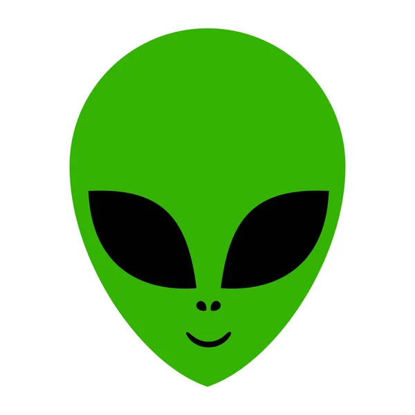 stock image alien green head over white background illustration