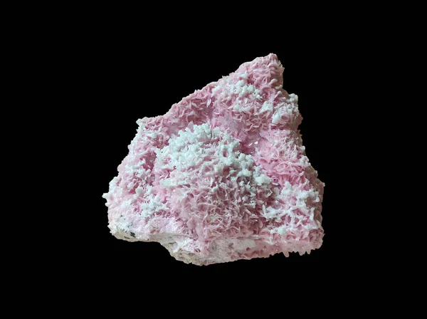 Rhodochrosite Mineral Formation Rock Black Background — Stock Photo, Image