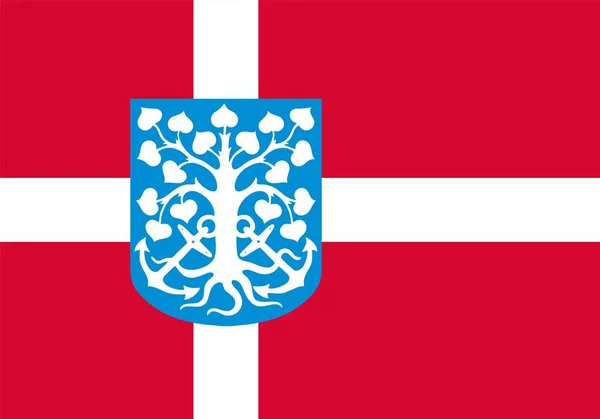 Esbjerg City Municipality Flag Symbol — Stock Photo, Image