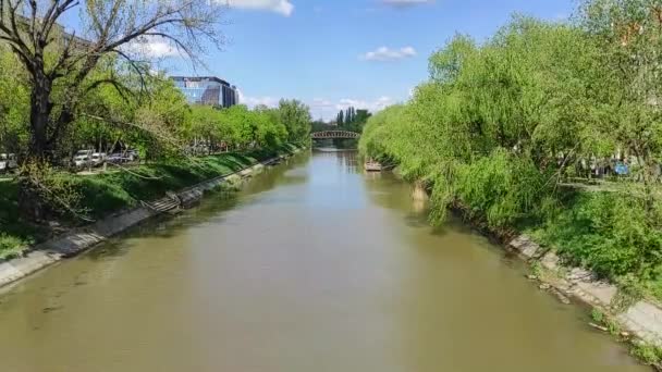 Bega River Timisoara City Romania — ストック動画