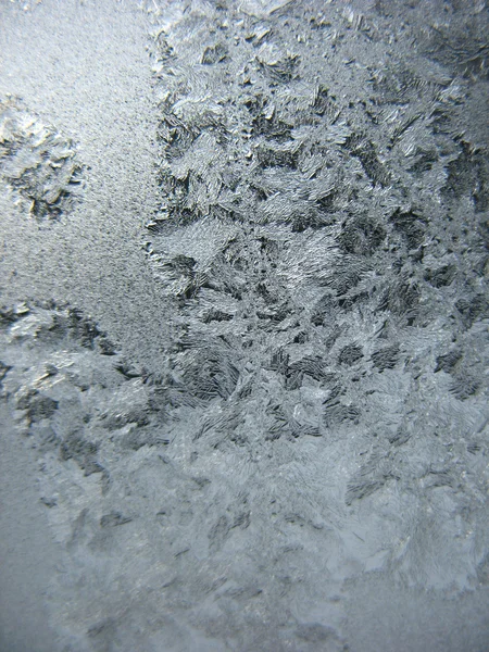 Patrón helado en la ventana de invierno — Foto de Stock