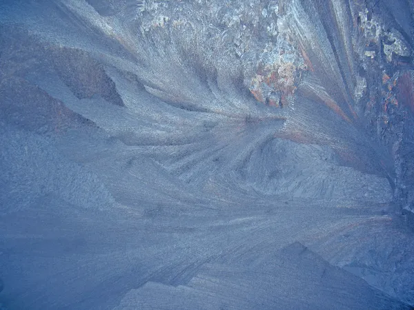 Fenêtre d'hiver gelée — Photo