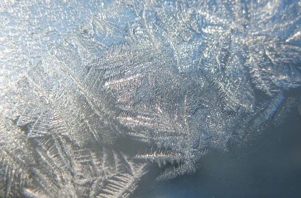 Bevroren winter venster — Stockfoto