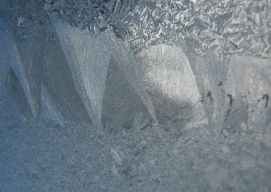 Kış penceresinde soğuk desen