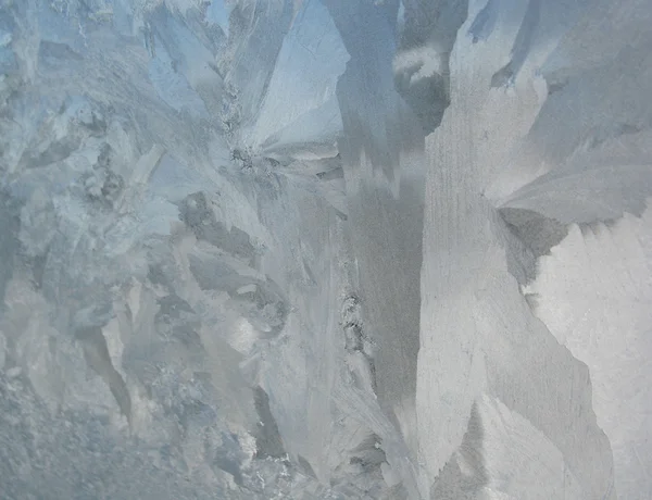 Patrón helado en la ventana de invierno — Foto de Stock